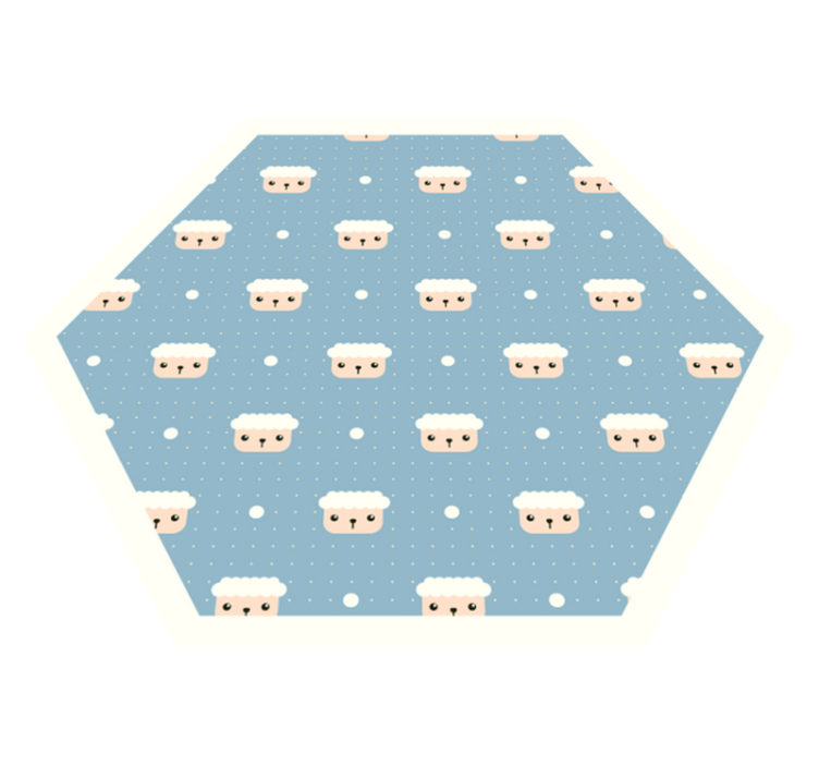 Tapis vinyle chambre bébé modèle de mouton - TenStickers