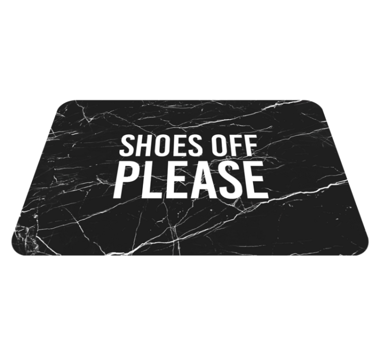 Tapis vinyle marbre chaussures hors entrée - TenStickers