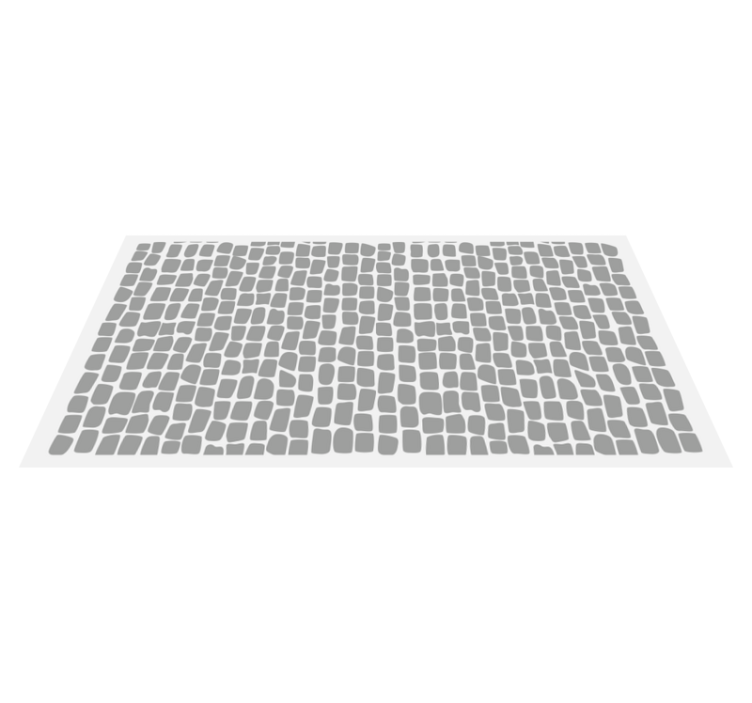 Tapis vinyle carreaux de ciment treillis monochrome - TenStickers