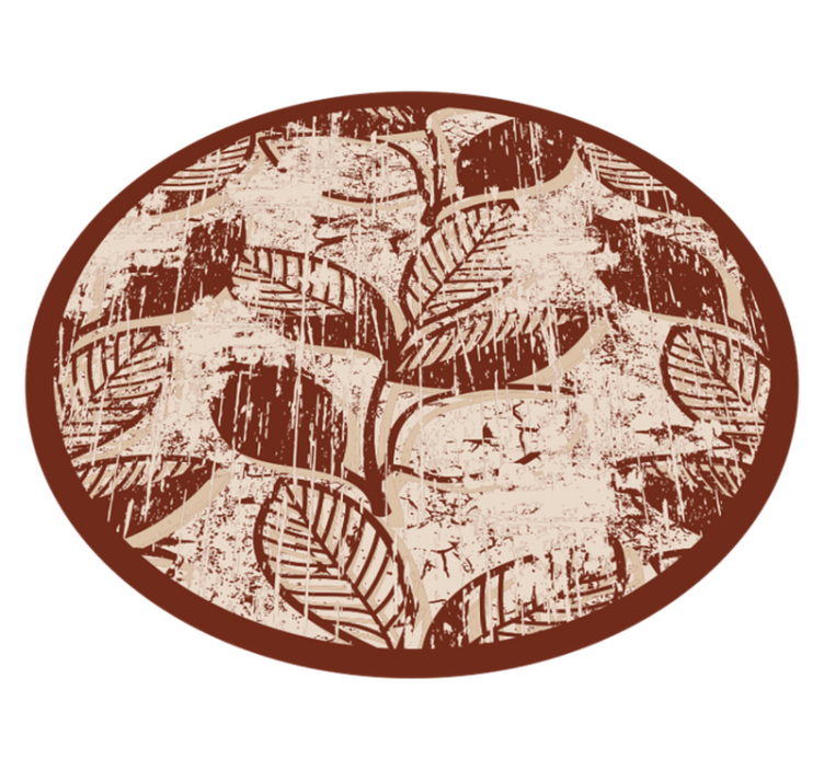 Tapis vinyle nature motifs de feuilles élégants - TenStickers