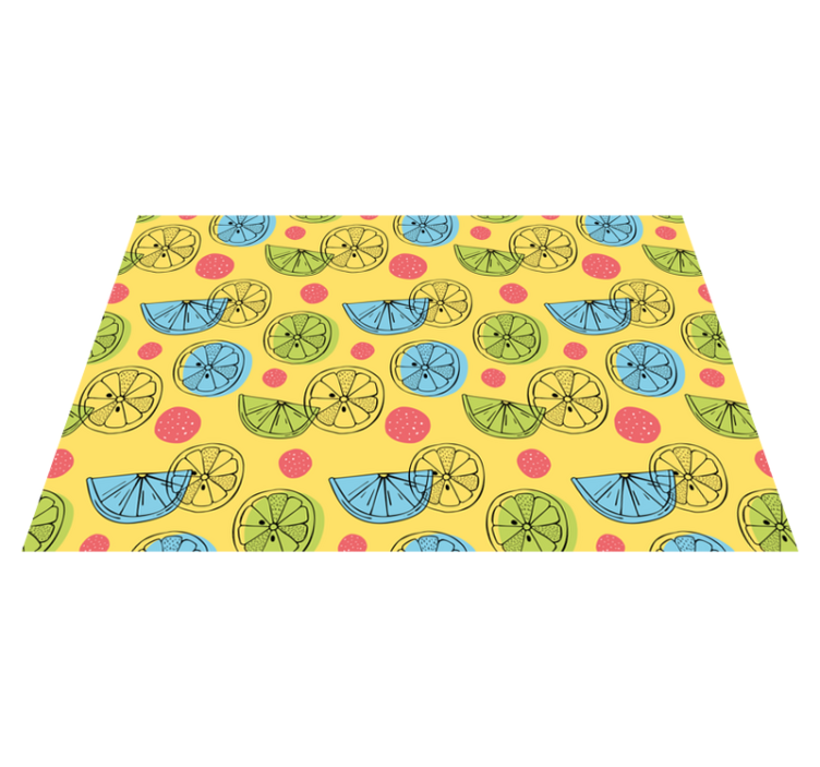Tapis vinyle cuisine motifs de tranches de fruits - TenStickers
