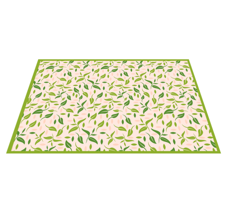 Tapis vinyle fleurs et plantes accents de motifs feuillus - TenStickers