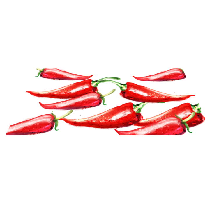 Tapis vinyle cuisine Piment rouge - TenStickers