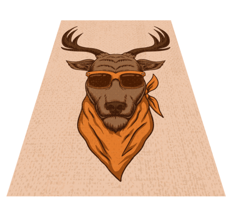 Tapis vinyle animal illustration de cerf cool - TenStickers
