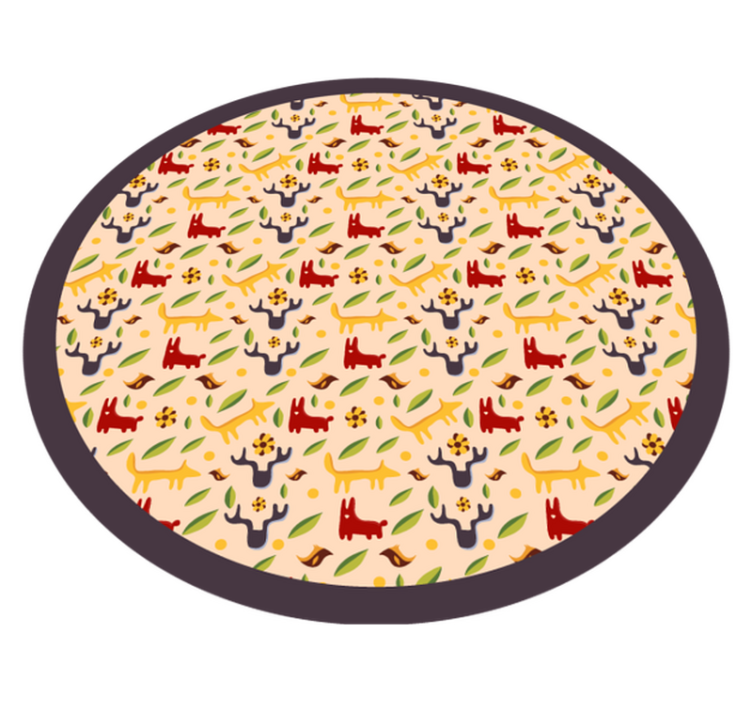 Tapis vinyle autres tapis animaux de la forêt colorés - TenStickers