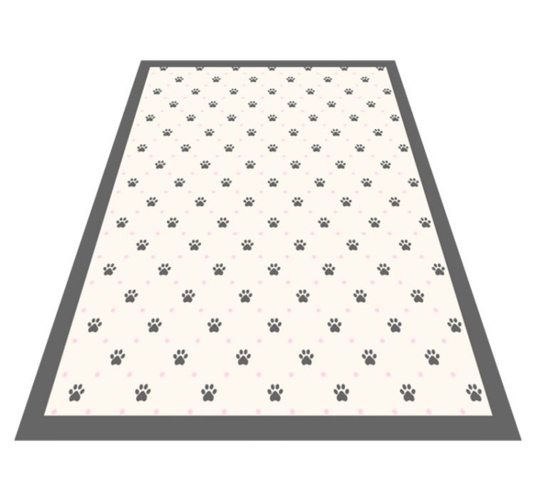 Tapis vinyle animal motif d'empreinte de patte - TenStickers