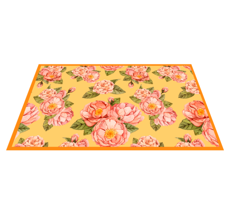 Tapis vinyle fleurs et plantes beauté florale épanouie - TenStickers