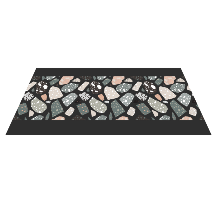 Tapis vinyle pierre arrangement de pierres colorées - TenStickers