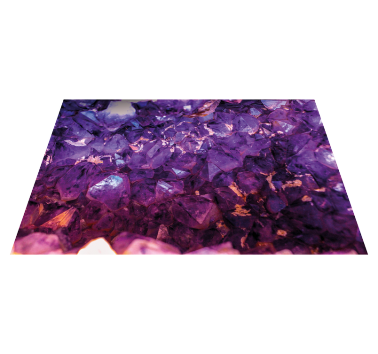 Tapis vinyle pierre cristal violet - TenStickers