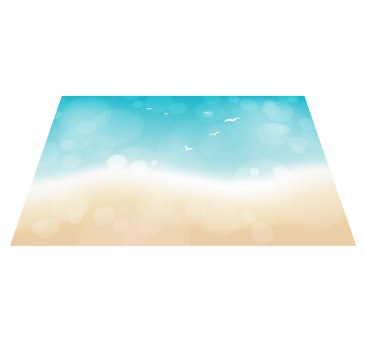 tapis vinyle salon Effet de plage - TenStickers