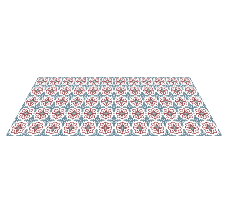 Tapis vinyle carreaux Tuiles en bleu - TenStickers