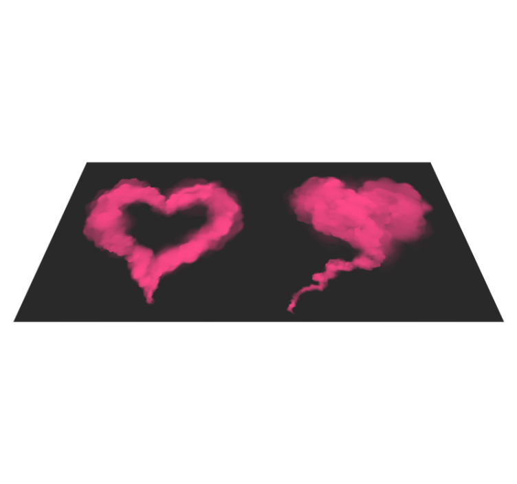 Tapis vinyle chambre brume de cœur rose - TenStickers