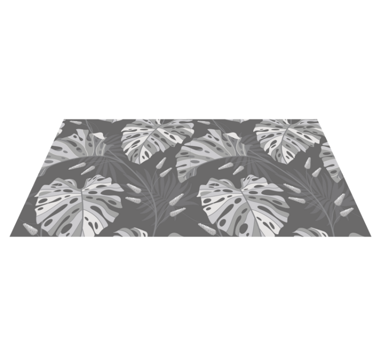 Tapis vinyle nature motifs de feuilles de monstera - TenStickers