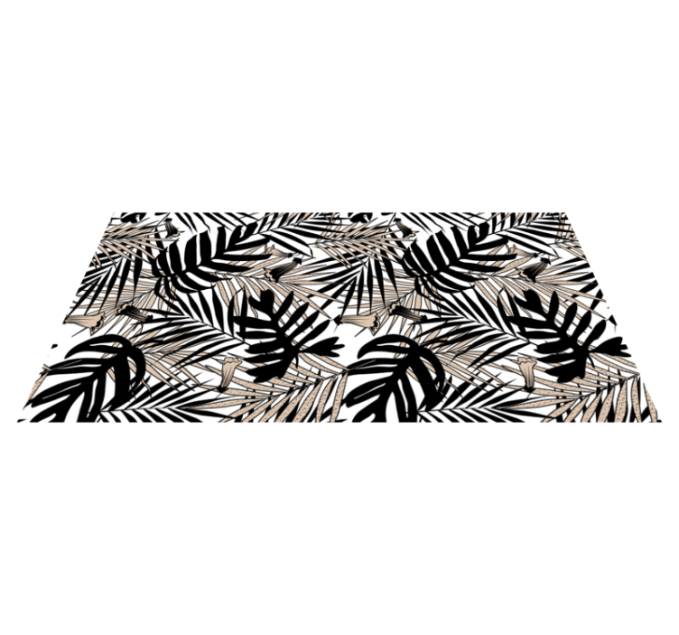 Tapis vinyle nature élément de feuille tropicale - TenStickers