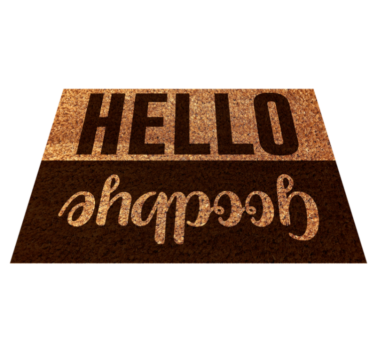Tapis vinyle minimaliste Bienvenue tapis bonjour au revoir - TenStickers