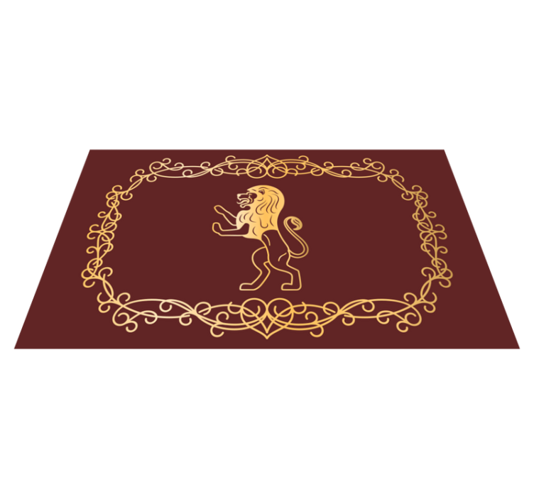 Tapis vinyle animal conception de l'emblème du lion - TenStickers