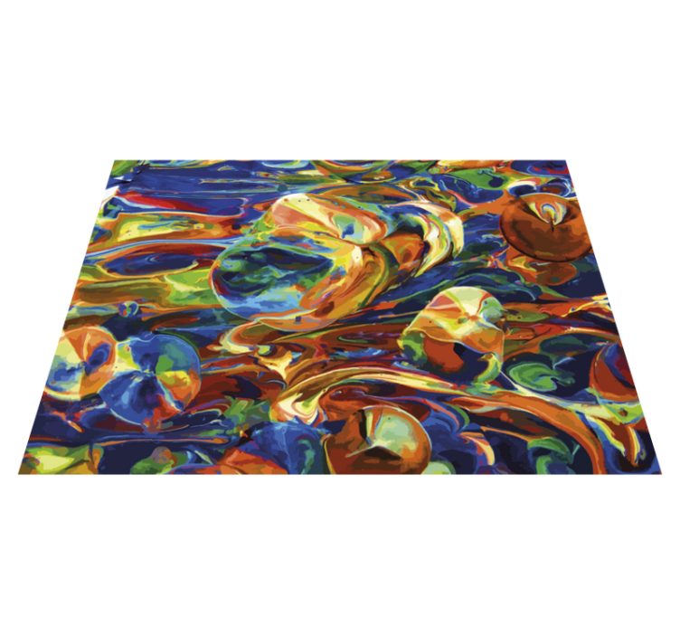 Tapis vinyle textures effets de tourbillon colorés - TenStickers