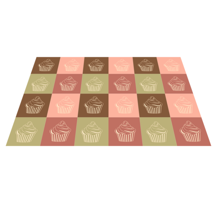 Tapis vinyle autres tapis jeu de motifs de cupcakes - TenStickers