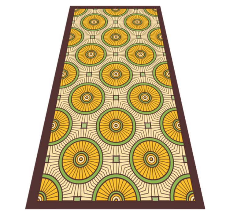 Tapis vinyle salon motif de rayonnement circulaire - TenStickers