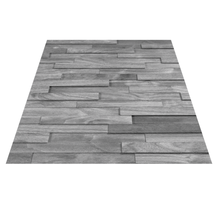 Tapis vinyle imitation parquet panneaux gris - TenStickers