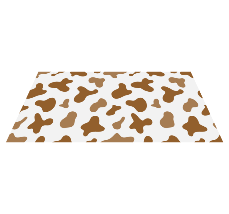 tapis vinyle salon Taches brunes de vache - TenStickers