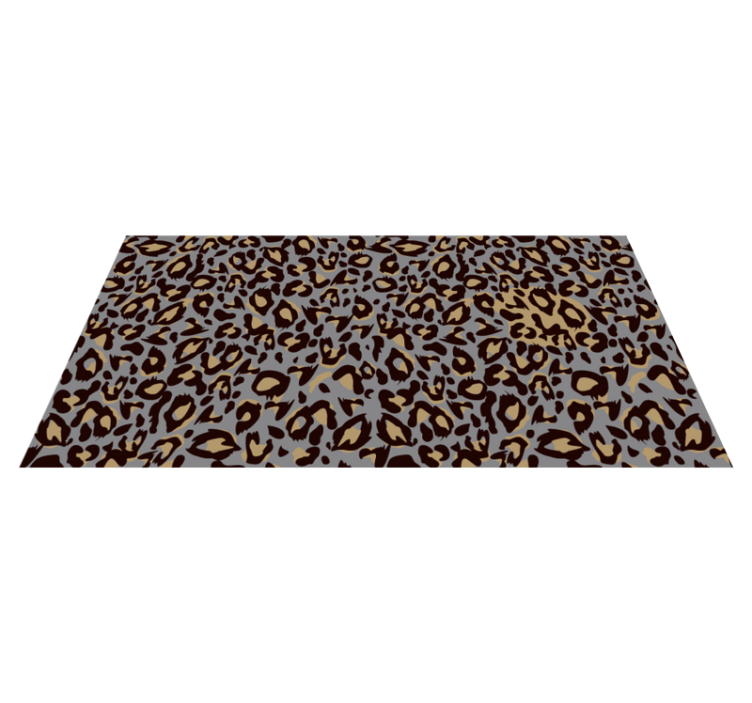 Tapis vinyle animal imprimé léopard gris - TenStickers