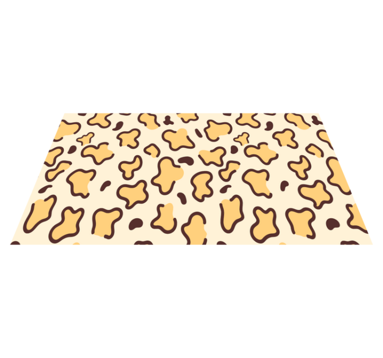 Tapis vinyle animal grandes formes de léopard - TenStickers