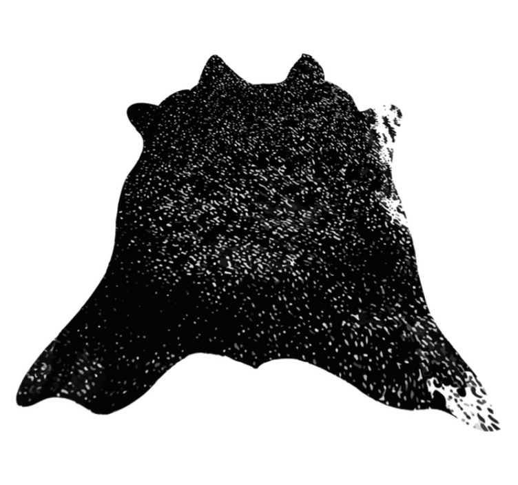 tapis vinyle salon Vache noire - TenStickers