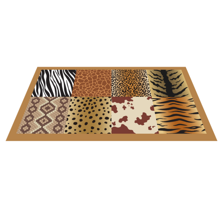 Tapis vinyle animal motifs de style safari - TenStickers