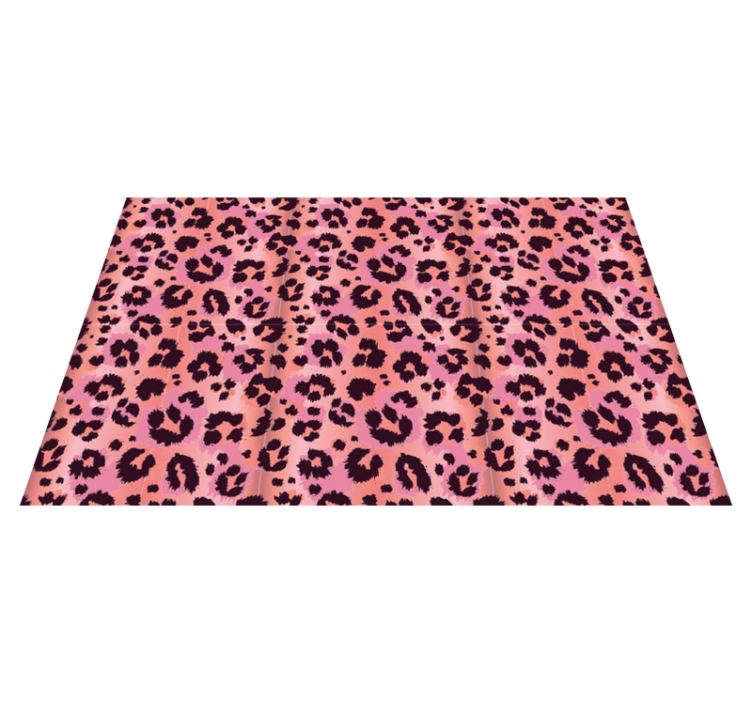 Tapis vinyle animal léopard rose - TenStickers