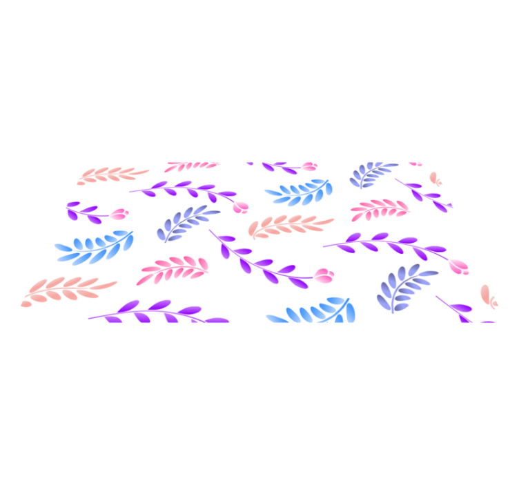 Tapis vinyle fleurs et plantes élément de feuille botanique - TenStickers