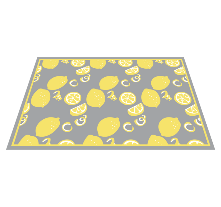 tapis vinyle cuisine Citrons pantone - TenStickers