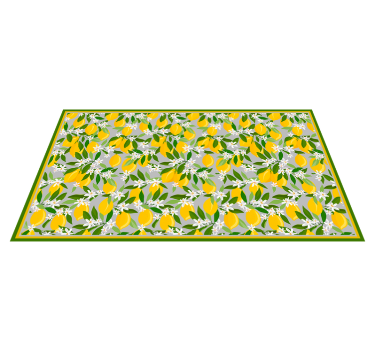 tapis vinyle cuisine Cadre de citronnier - TenStickers