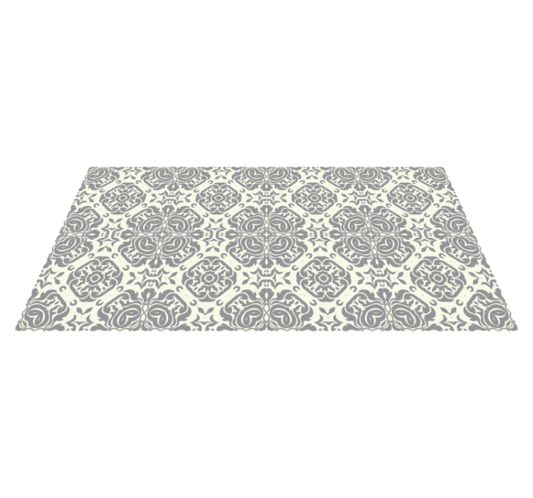 Tapis vinyle carreaux Effet carrelage gris ruskin - TenStickers