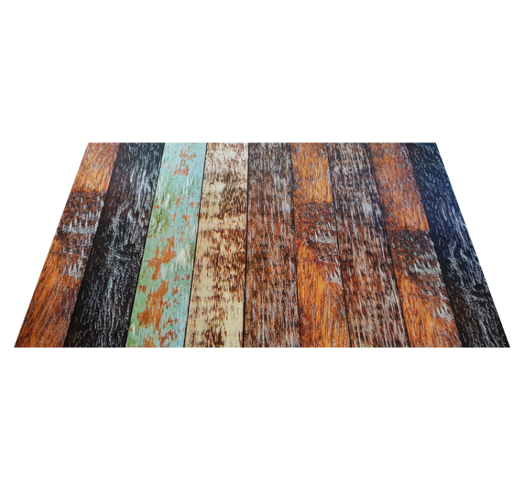 Tapis vinyle en bois Tuiles en bois - TenStickers