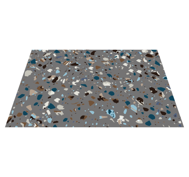 Tapis vinyle marbre mélange de galets de terrazzo - TenStickers