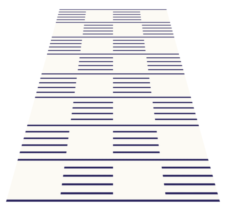 tapis vinyle salon nordique blanc et bleu marine - TenStickers