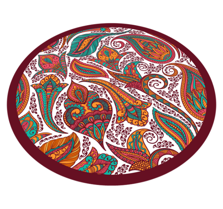 Tapis vinyle mandala motifs tourbillonnants colorés - TenStickers