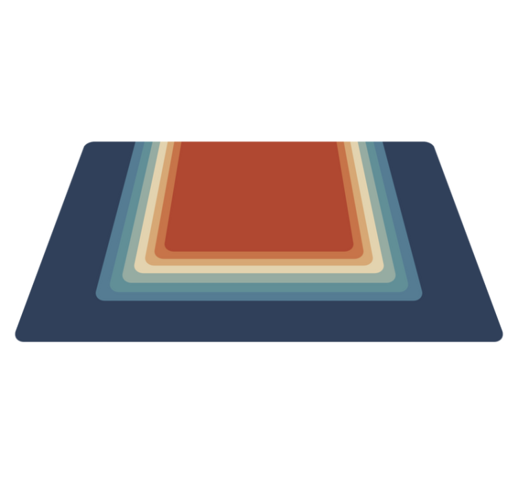 Tapis vinyle design moderne rayures superposées vibrantes - TenStickers