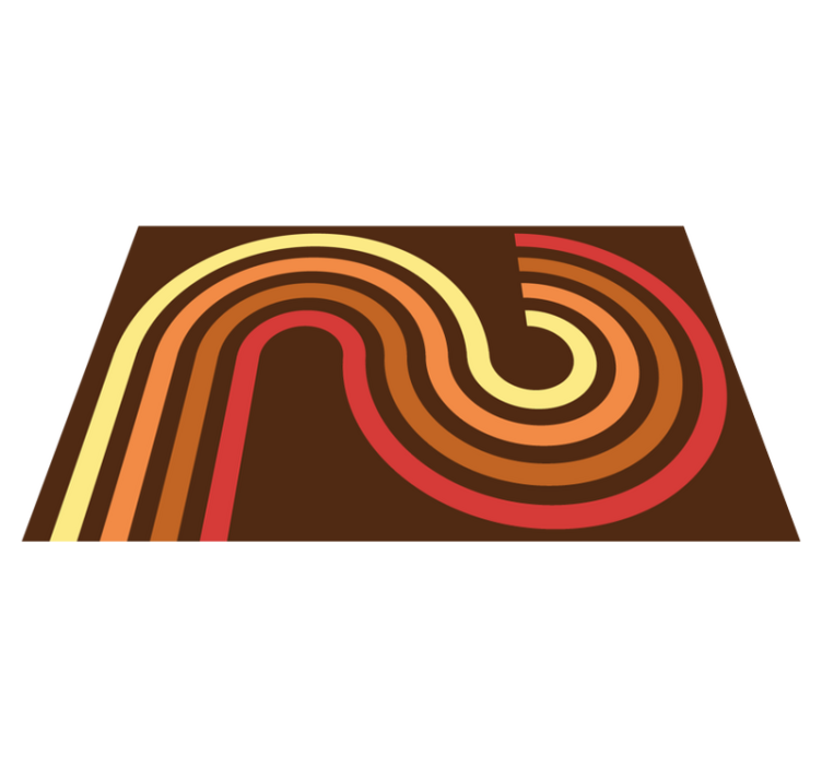 Tapis vinyle vintage rayures rétro - TenStickers