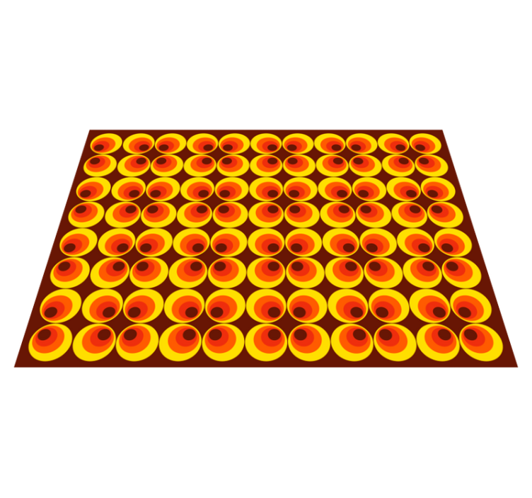 Tapis vinyle texture motifs ronds vibrants - TenStickers