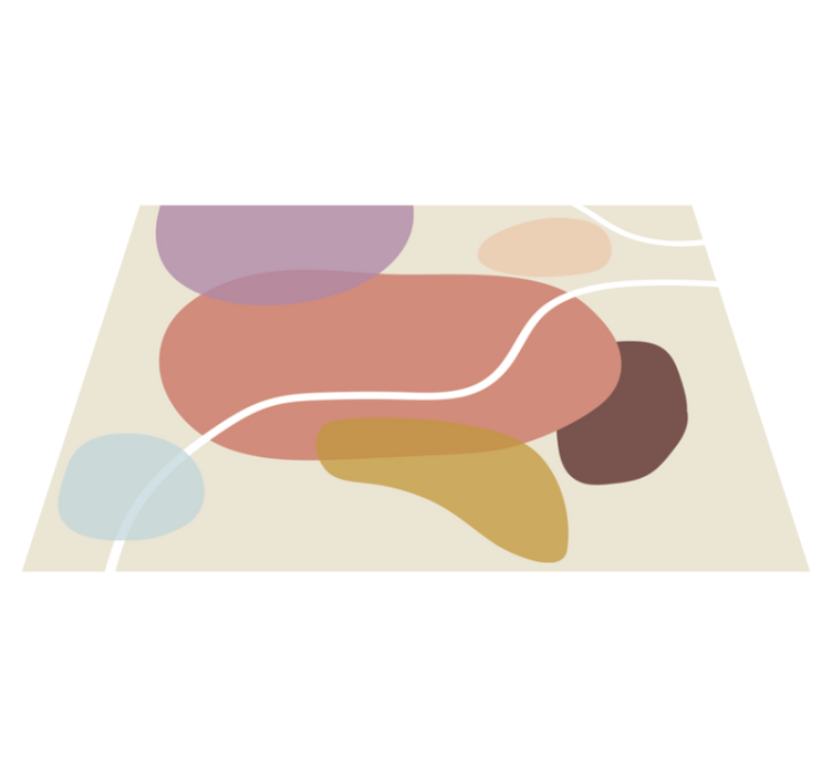 Tapis vinyle design moderne formes organiques - TenStickers