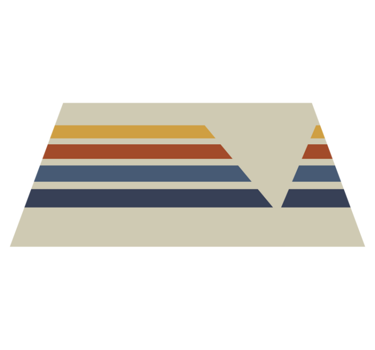 Tapis vinyle retro pop arc-en-ciel des années 70 - TenStickers