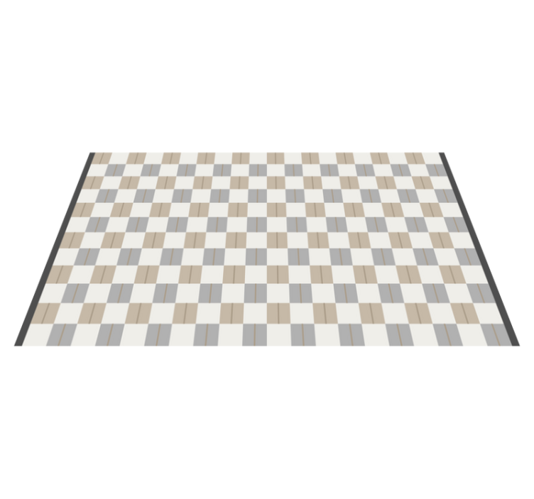 Tapis vinyle géométrique empreinte d'échecs - TenStickers