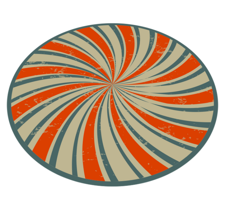 Tapis vinyle vintage conception en spirale tourbillonnante - TenStickers