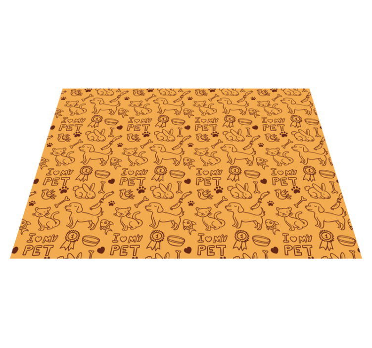 Tapis vinyle animal modèle d'amour pour animaux de compagnie - TenStickers