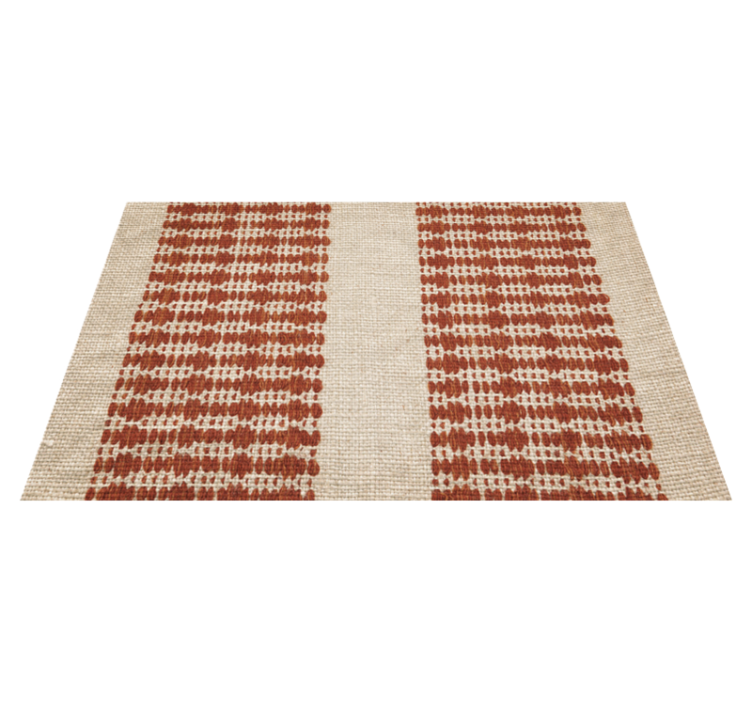 Tapis vinyle ethnique Cooke rouge et blanc - TenStickers