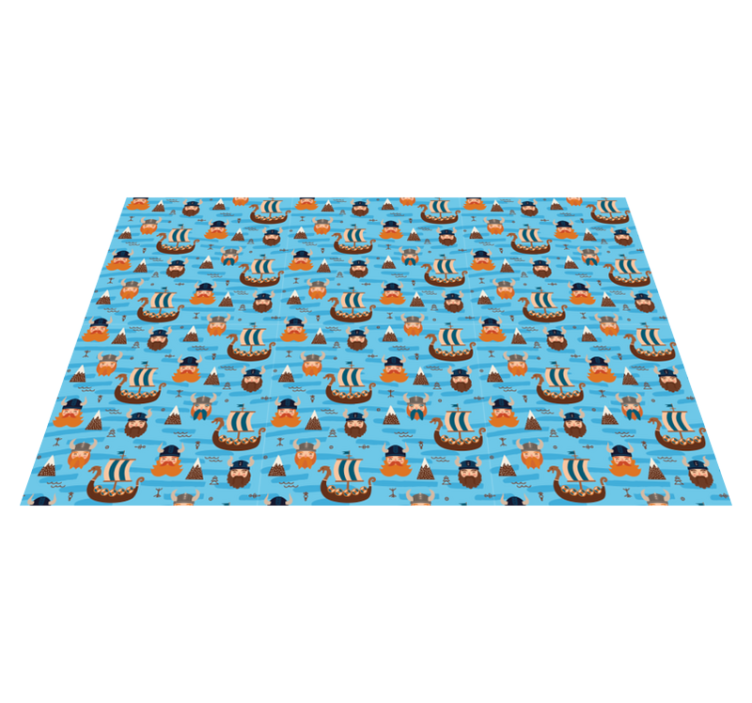 Tapis vinyle pour enfants aventures de pirates ludiques - TenStickers