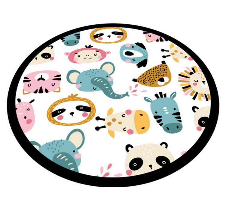 Tapis vinyle pour enfants animaux de safari colorés - TenStickers