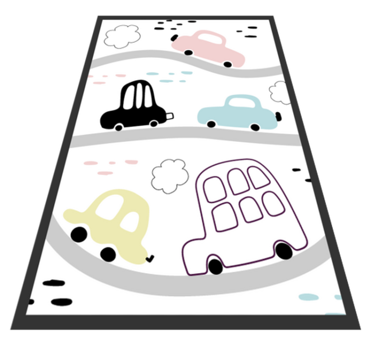 Tapis vinyle chambre bébé routes scandinaves - TenStickers